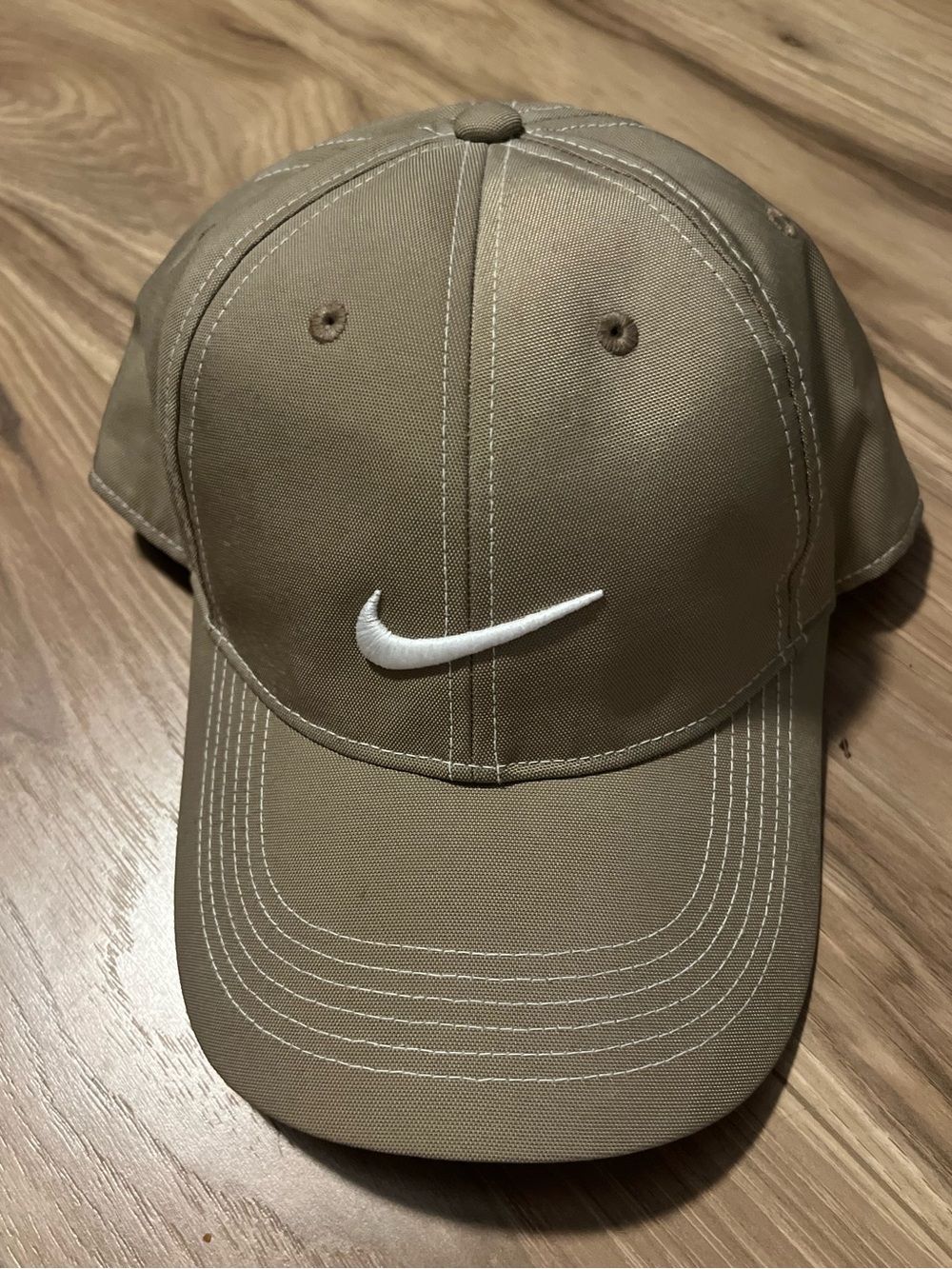 Nike Tan Baseball Cap with White Swoosh
